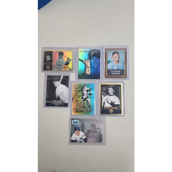 Assorted 2000's Upper Deck & Panini Mickey Mantle Baseball Cards In Sleeves