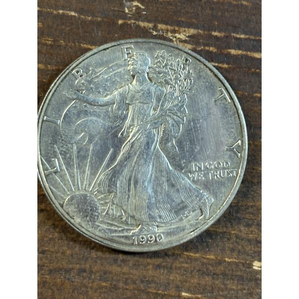 1990 Silver Eagle - 90% Silver - 1 Oz. Fine Silver - Mintage: 5,840,210