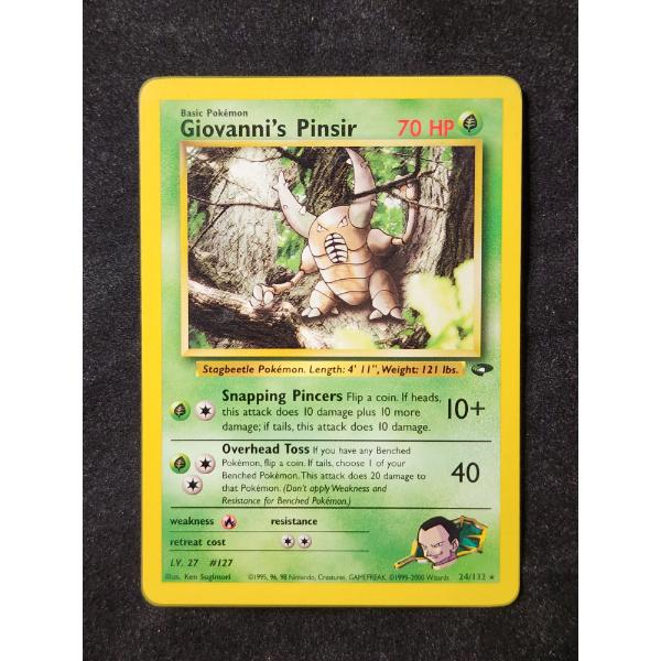 Giovanni's Pinsir 24/132 Rare Vintage Pokemon Trading Card