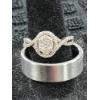 Image 2 : 925 Sterling Silver Ring Ft. 1/4 CT Diamond Weighing 2.9 Grams - Size 7 - W/ Stainless Steel Ring