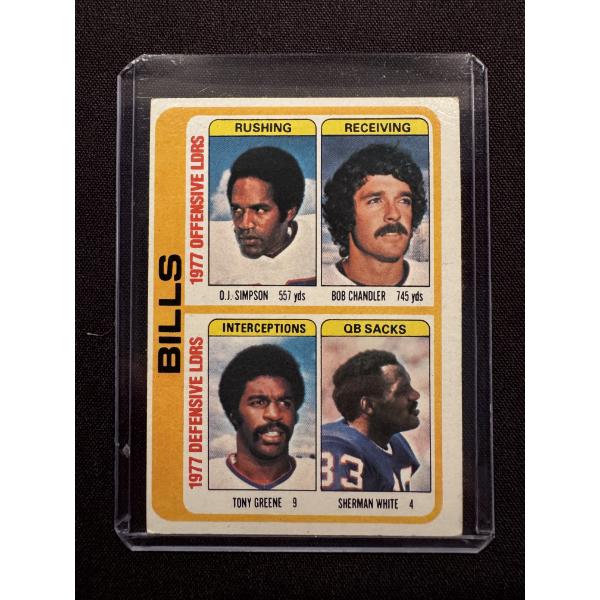 1978 Topps O.J. Simpson Buffalo Bills Football Card In Protective Holder - Mint Condition