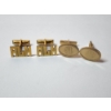 Image 1 : 2 Sets of Gold-Filled ALM Initial Cufflinks Total Weight: 14.8g