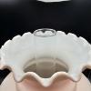 Image 3 : TESTED/WORKS!!! Vintage Fenton Pink Gone With The Wind Hand-Painted Floral Hurricane Lamp 26.5"