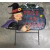 Image 2 : Brand New Festive 30''x30'' Tin Trick Or Treat Tin Yard Sign -No Shipping Available 
