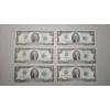 Image 1 : Lot Of (6) Series 1976 $2 Federal Reserve Notes With Neff And Simon Signatures - Face Value: $12