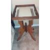 Image 2 : Vintage Marble Top 4 Leg Pedestal Side Table (Permanent Assembly Required) 30" x 27" x 19"