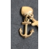 Image 4 : 14K Gold Bracelet Charms, Pendant & Vintage Stick Pin - Total Weight: 3.4g