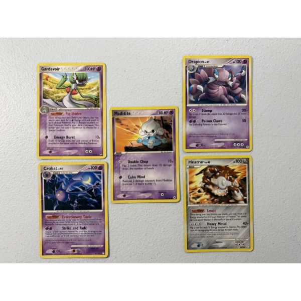 Lot of 5 Assorted Vintage Pokemon Trading Cards