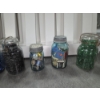 Image 2 : 8 Atlas & Ball Vintage Jars With Lids Filled With Collectables