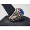 Image 3 : 10K Gold Streetsboro HS 1979 Class Ring with Large Blue Gemstone - Size 9.5 - Total Weight: 15.5g