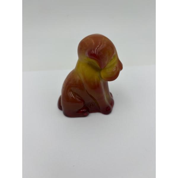 Adorable Degenhart Uranium Glass Dog Figurine - Fantastic - ~2.5 inches