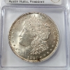Image 2 : ICG Graded MS64 United States 1921 90% Silver Morgan Dollar Signed by Austin Hutto