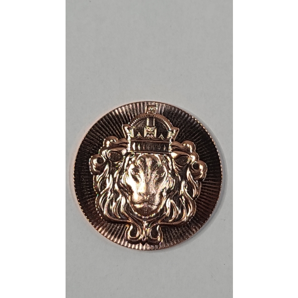 Scottsdale Mint High Relief 1 AVDP Oz .999 Fine Copper Lion Stacker Round