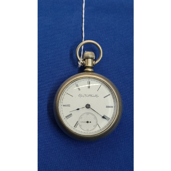 1899 Elgin Natl Watch Co. Oresilver S18 15 Grade 170 Jewels Open Face Pocket Watch - Works