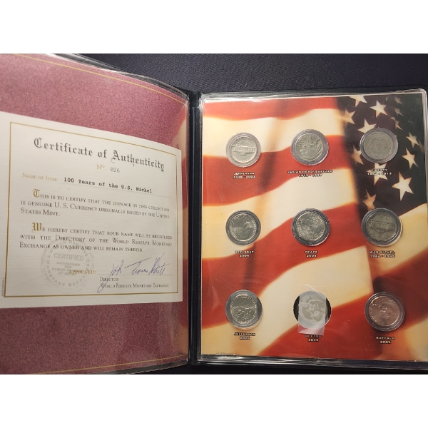World Reserve Monetary Exchange United States 100 Years of Nickel Display