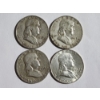 Image 1 : $2.00 Face Value in Benjamin Franklin 90% Silver Half Dollars