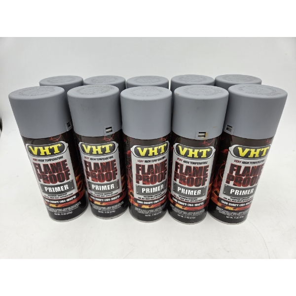10 Brand New Cans Of VHT High Temp Gray Primer 
