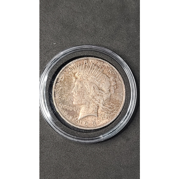 1923 90% Silver Peace Dollar In Coin Capsule
