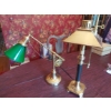 Image 1 : 2 Pcs As Shown - Brass Working Adjustable Table Lamps (Fishing Theme) See Pics  Excellent Condition