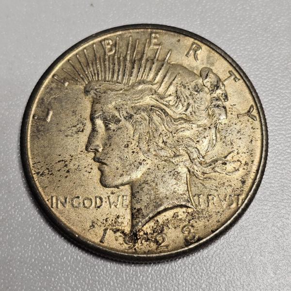 1923 Peace 90% Silver Dollar