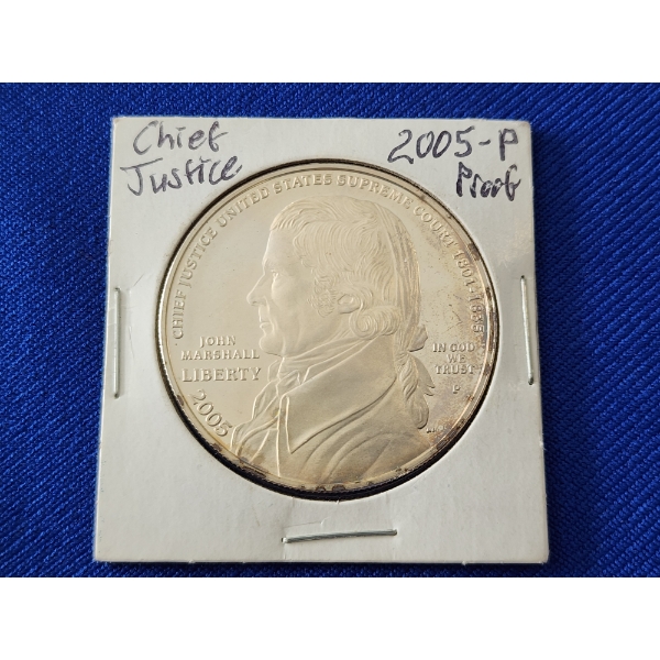 2005-P Chief Justise Commemorative One Dollar 90% Silver Coin