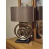 Image 1 : Modern Style Oval Shade Bedroom lamp As shown 27" Tall base Is 13 x 14