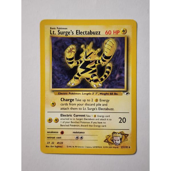 Lt. Surge's Electabuzz 27/132 Non-Holo Rare Vintage Pokemon Trading Card