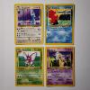 Image 1 : Four Assorted Vintage Pokemon Trading Cards Including Two Rares, Eevee & 1ST EDITION GIRAFARIG