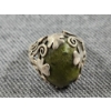 Image 4 : Nice Sterling Silver Ring Ft. Large Green Stone Made in Ireland Weighing 9.9 Grams