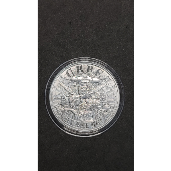 Blackbeard "Avast Ye!" 1 Troy Ounce .999 Fine Silver Round From The Mason Mint