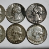 Image 3 : Eight Assorted 1964 United States Washington 90% Silver Quarters ~ $2.00 Face Value