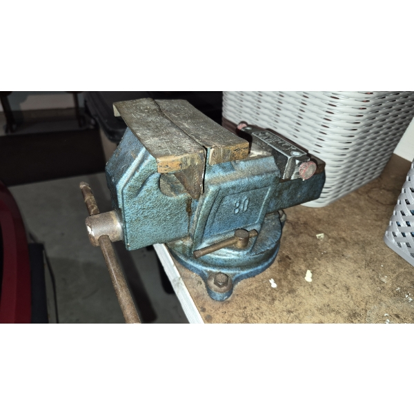 PICKUP IN NORTHFIELD - Small Bench Vice AS Shown - Will Need To Be Un-Fastened Bring Wrench / Tools 