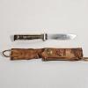 Image 1 : Vintage Puma Hunters Pal (Model 6397) Fixed-Blade Knife with Leather Sheath
