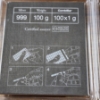 Image 6 : Valcambi Suisse 100 Gram .999 Fine Silver CombiBar ~ 100 Separate 1 Gram Silver Bars in One Sheet	