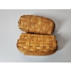 Image 4 : 2 Longaberger Oval Baskets with Leather Handles and Plastic Liners - Excellent Condition