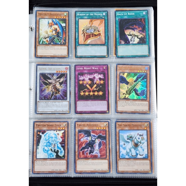 18 Asstd Yu-Gi-Oh Trading Cards Including Holo's ~ Binder Page, Various Years, Rarities & Conditions