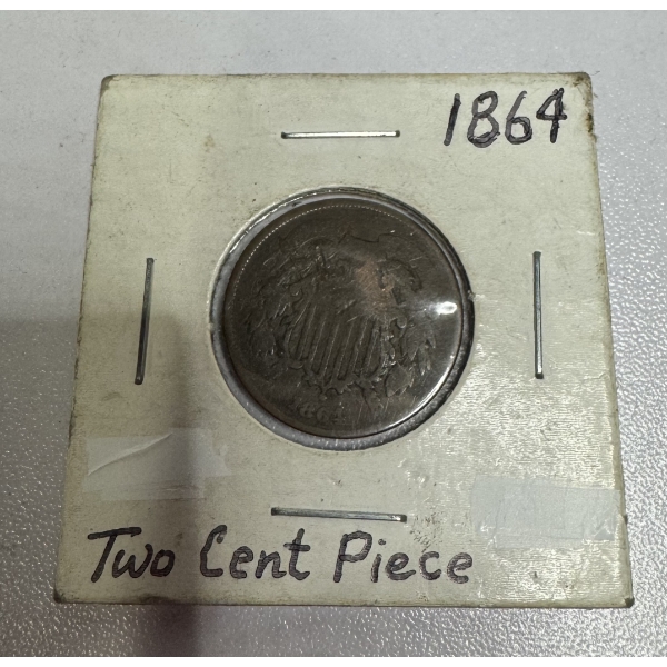 1864 United States Two Cent Piece- Excellent Condition 