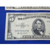 Image 4 : x2 United States Blue Seal $5 Silver Certificates: Series 1934 D & 1953 - FV: $10.00
