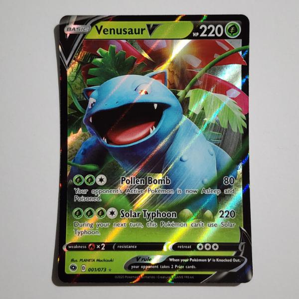 Venusaur V 001/073 Holo Rare Pokemon Trading Card
