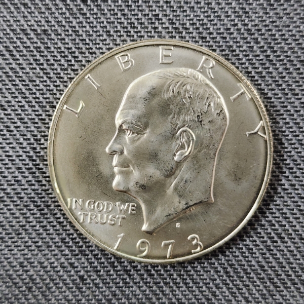 United States 1973-S Eisenhower Dollar 40% Silver Coin ~ ASW: 0.3162 oz ~ San Francisco Mint