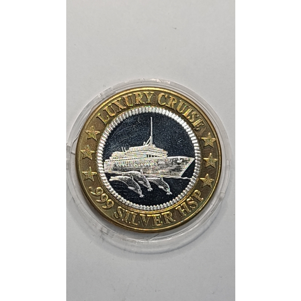  Luxury Cruise .999 Silver HSP Casino Sunken Treasure Token 