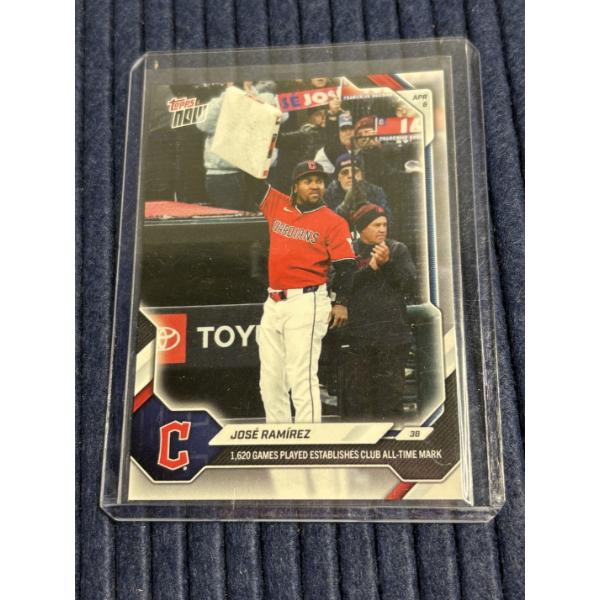 Jose Ramirez 1620th Game Limited Edition Cleveland Guardians Trading Card in Sleeve - #55 Topps Now