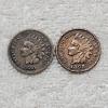 Image 1 : 1880 And 1898 United States Indian Head One Cent Coins - FV: $.02