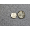 Image 2 : Two Silver Canadian Coins - 1955 Silver Quarter (ASW: 0.15 oz) & 1964 Silver Dime (ASW: 0.06 oz)