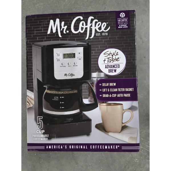 New In Box! Mr. Coffee 5 Cup Programmable Coffee Maker