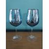 Image 1 : Vintage Elegant Wedding Toast Crystal Goblets - 10" Embellished - Nice Set-  His & Hers