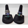 Image 1 : Six Assorted Sterling Silver Rings with Various Gemstones and Styles TW: 13.0g