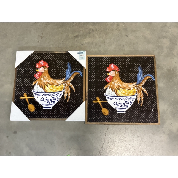 Chicken in a bowl - 2 Frames - 13x13- The Spring Shop
