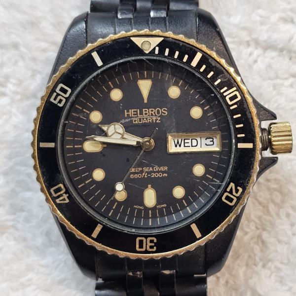 Vintage 200M Helbros Deep Sea Diver Quartz Watch