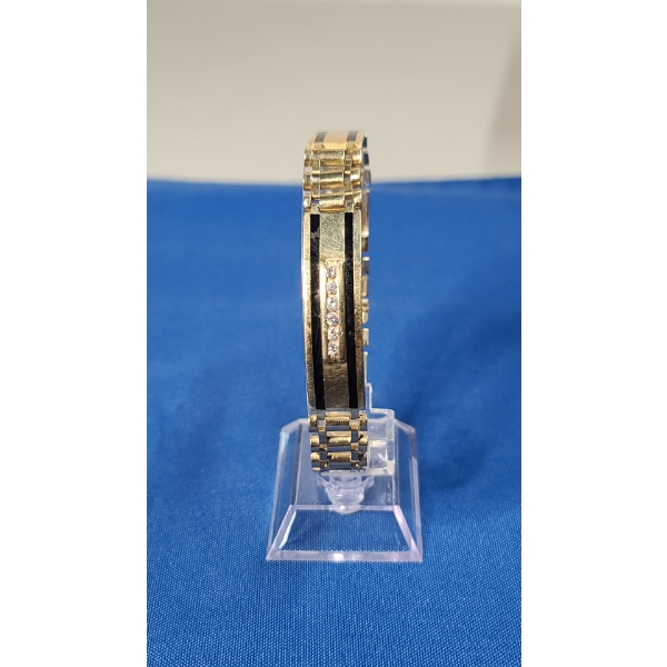 14K Gold Bracelet With Diamonds - Weight: 41.2g